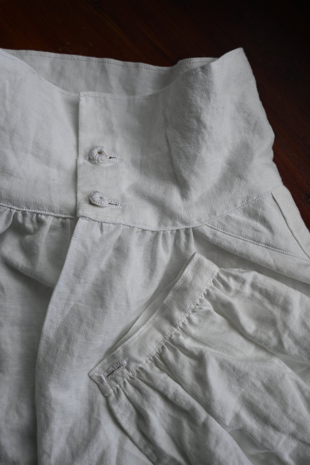 Machine Sewn Shirt with Hand Sewn Cuffs